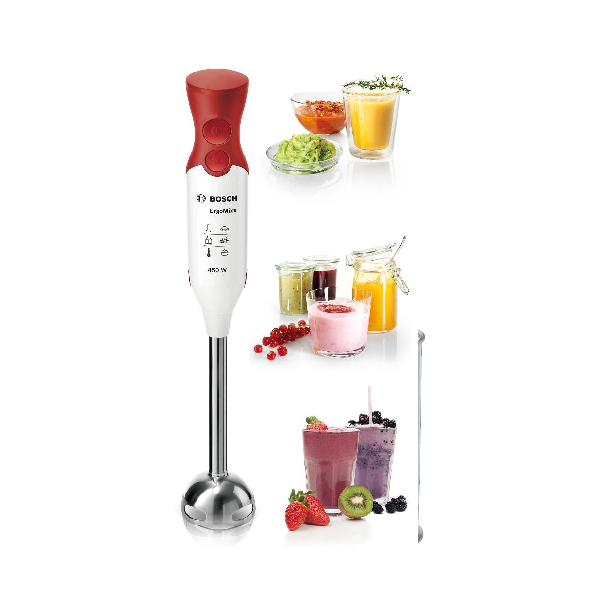 MSM64110 Hand blender450 W Beyaz, Kırmızı