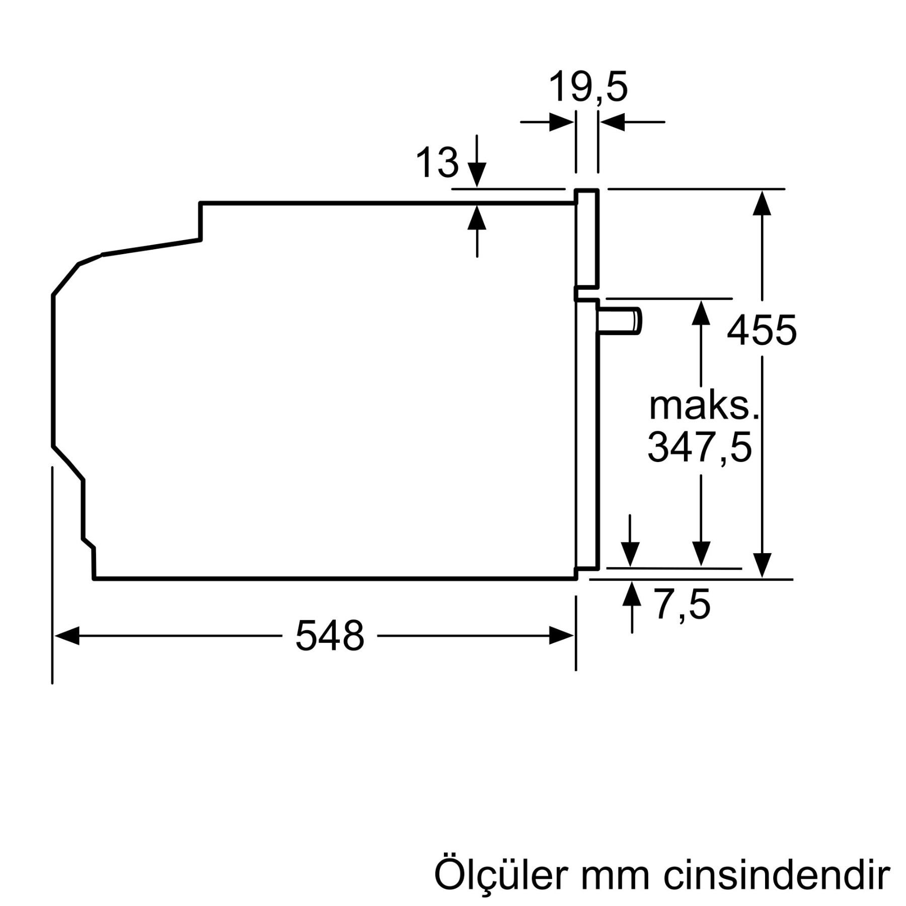 CDG634BS1 Serie | 8 Buharlı Fırın 60 x 45 cm Paslanmaz çelik