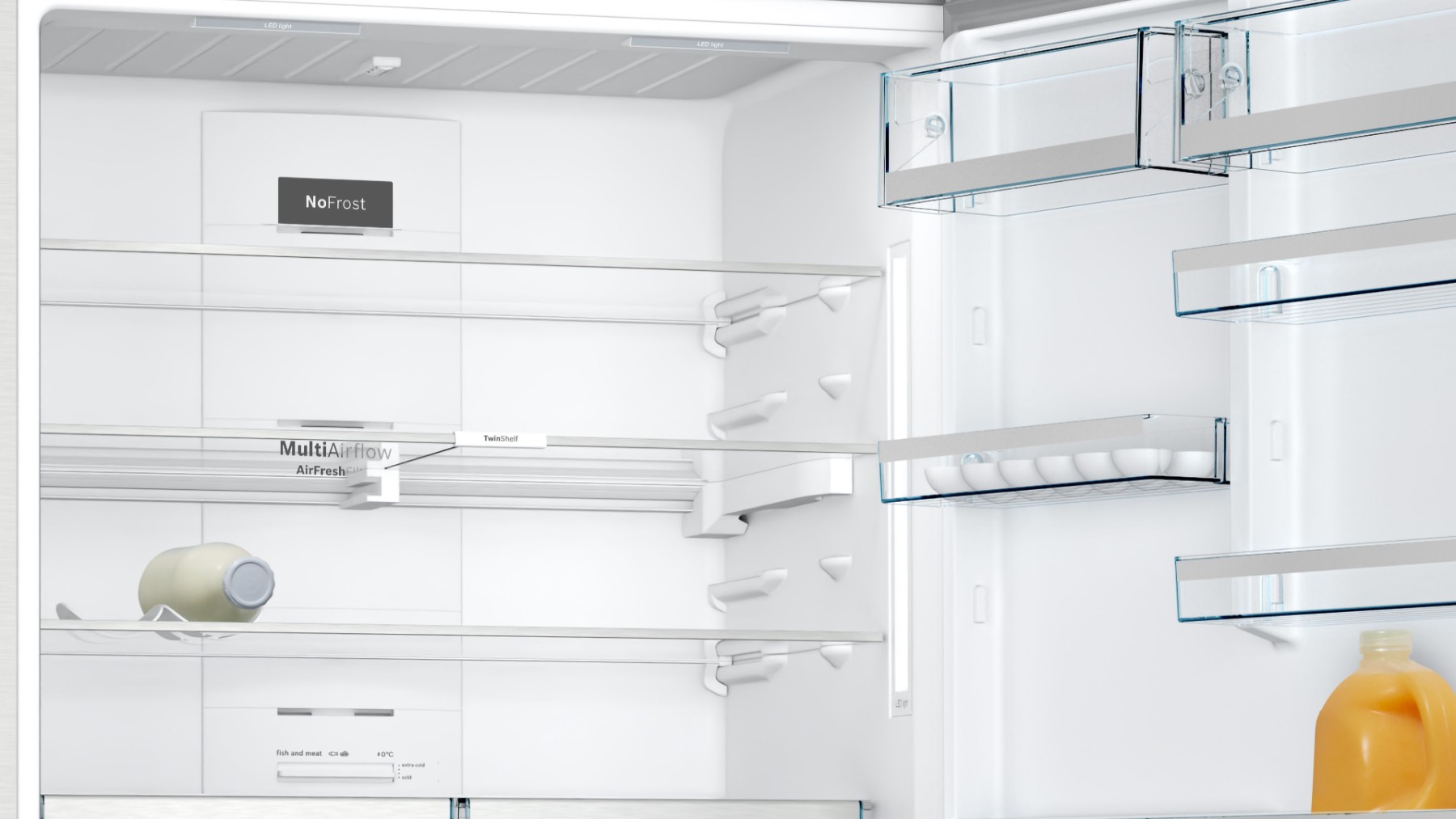 KGN86AID1N Serie | 6 Alttan Donduruculu Buzdolabı 186 x 86 cm Kolay temizlenebilir Inox