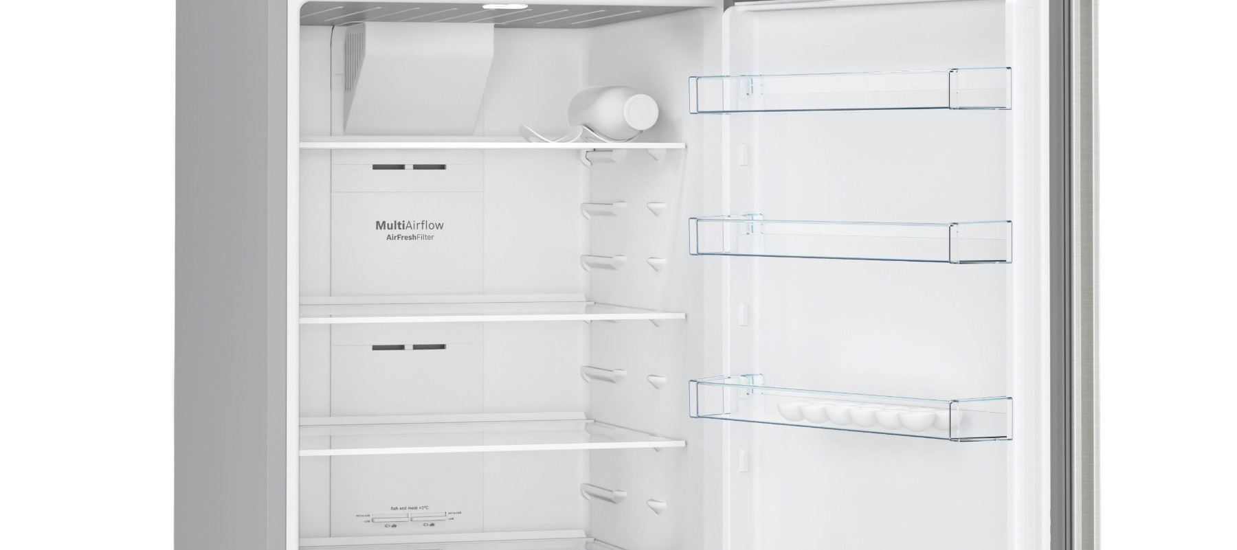 KDN56XIF1N Serie | 4 Üstten Donduruculu Buzdolabı 193 x 70 cm Kolay temizlenebilir Inox