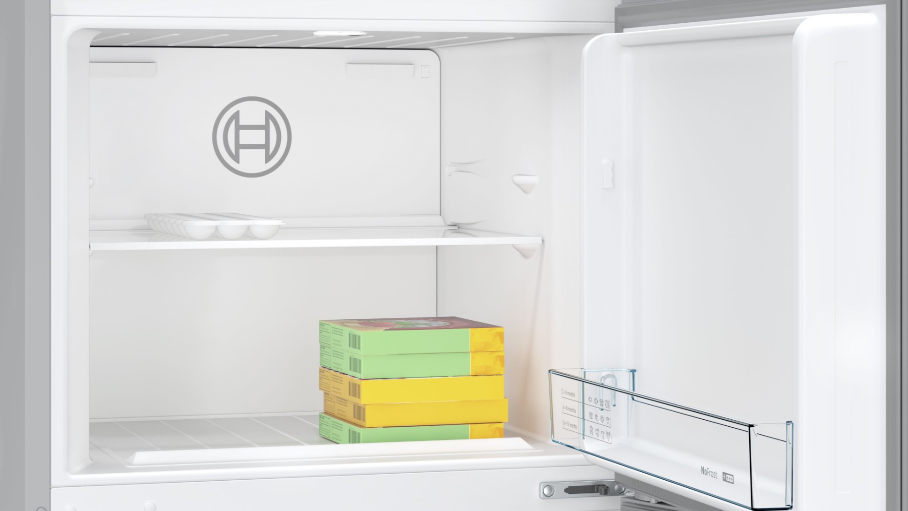 KDN56XIF1N Serie | 4 Üstten Donduruculu Buzdolabı 193 x 70 cm Kolay temizlenebilir Inox