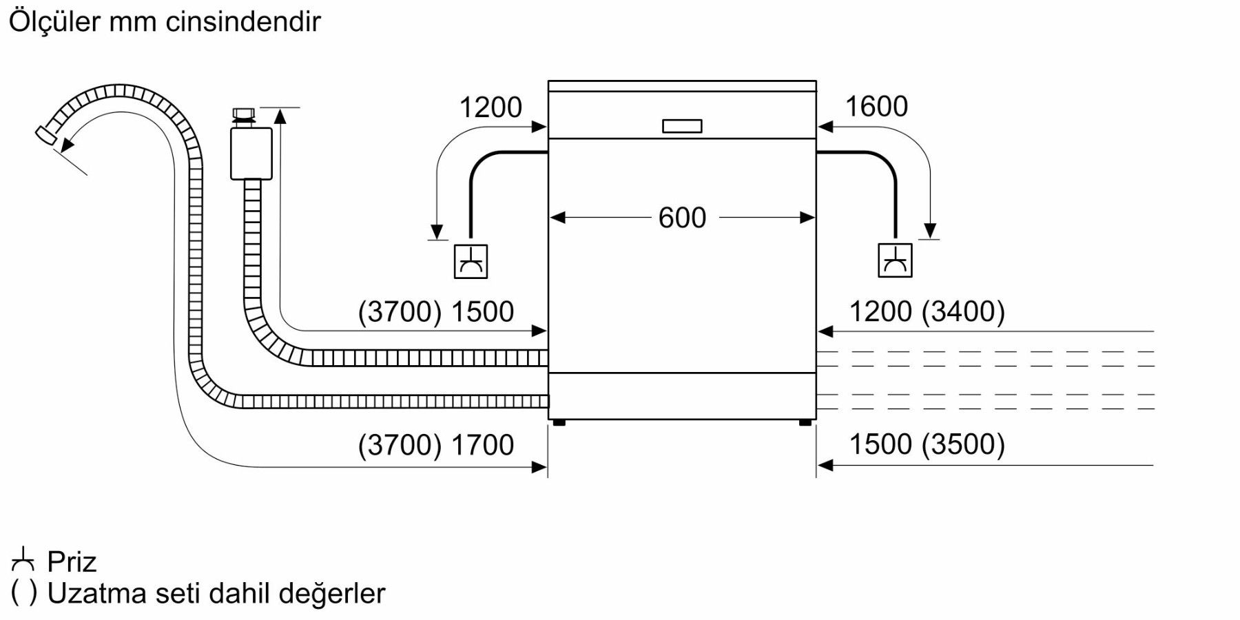 SGS4EKW60T Serie | 4 Solo Bulaşık Makinesi 60 cm Beyaz