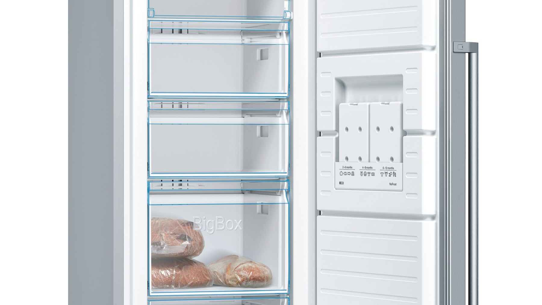 GSN36VIF0N Serie | 4 Solo Derin Dondurucu 186 x 60 cm Kolay temizlenebilir Inox