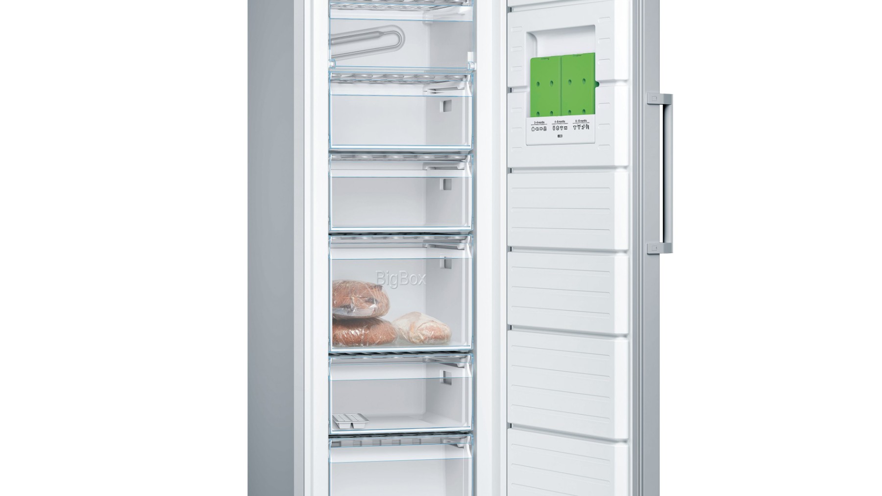 GSV33VIE0N Serie | 4 Solo Derin Dondurucu 176 x 60 cm Kolay temizlenebilir Inox