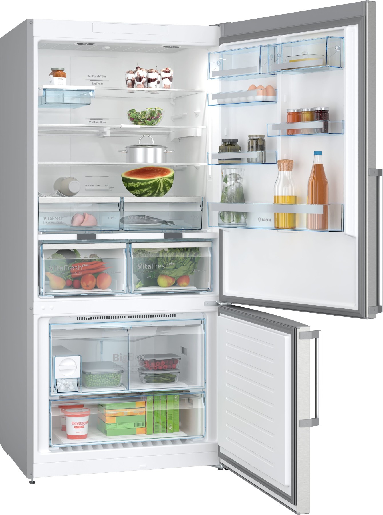 KGN86AID2N Serie 6 Alttan Donduruculu Buzdolabı 186 x 86 cm Kolay temizlenebilir Inox