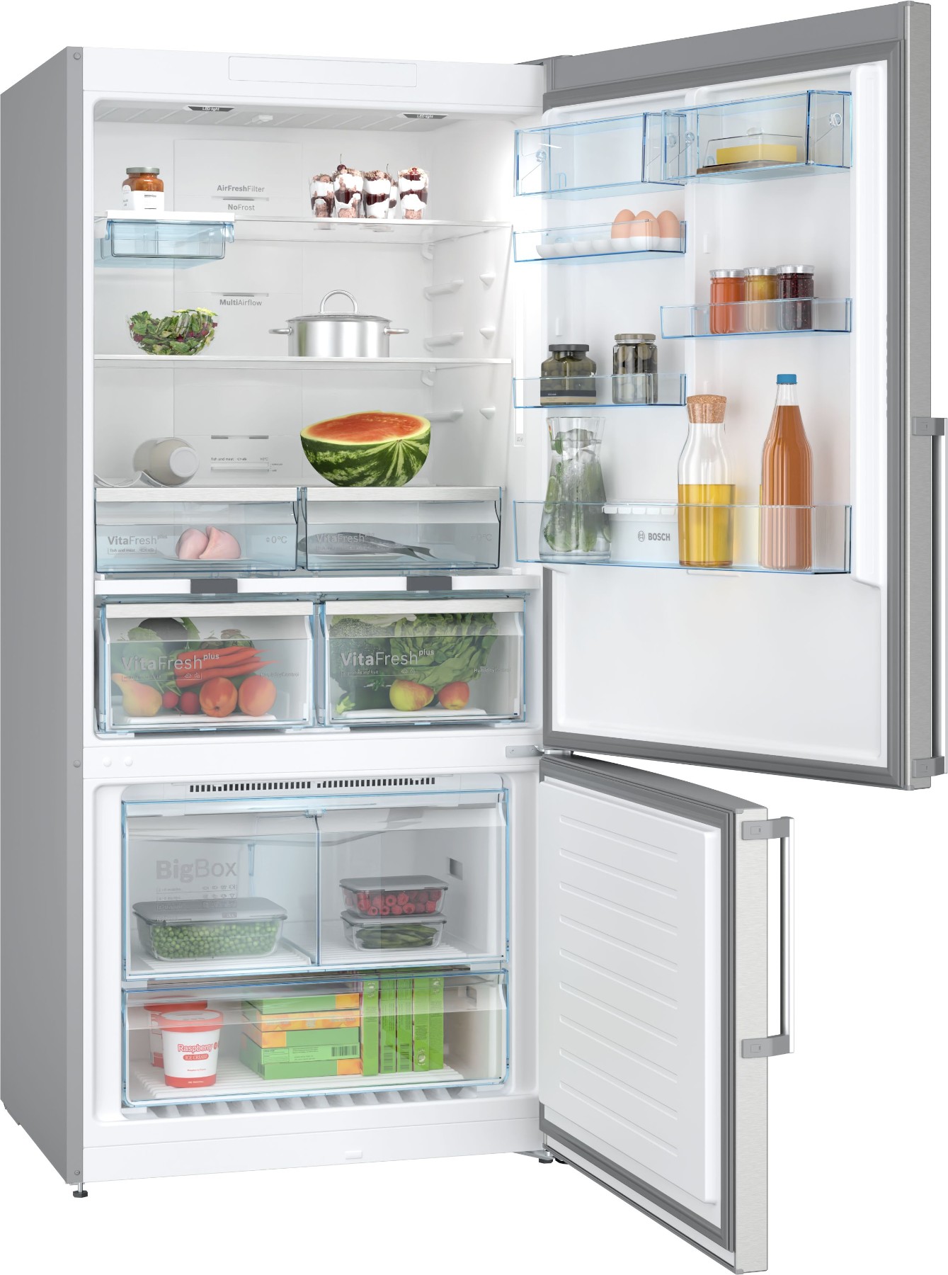 KGN86CIE0N Serie 6 Alttan Donduruculu Buzdolabı 186 x 86 cm Kolay temizlenebilir Inox