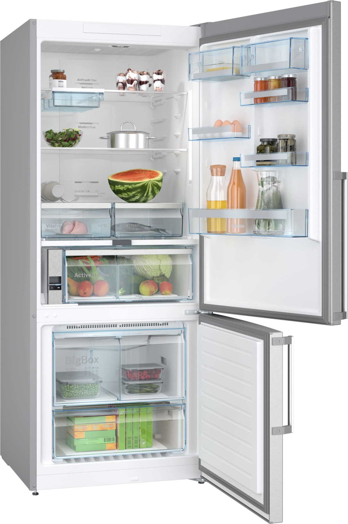 KGA76PIE0N Serie 8 Alttan Donduruculu Buzdolabı 186 x 75 cm Kolay temizlenebilir Inox