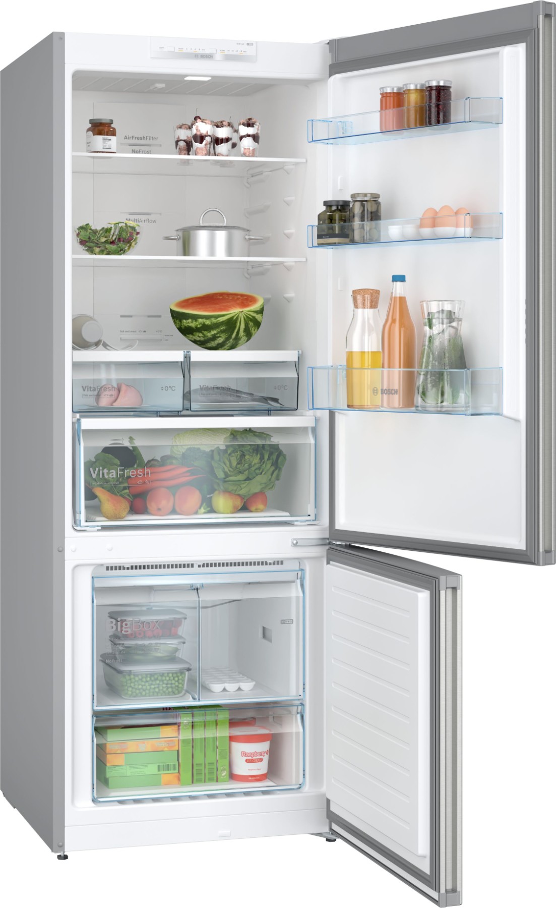 KGN55VIF1N Serie 4 Alttan Donduruculu Buzdolabı 186 x 70 cm Kolay temizlenebilir Inox