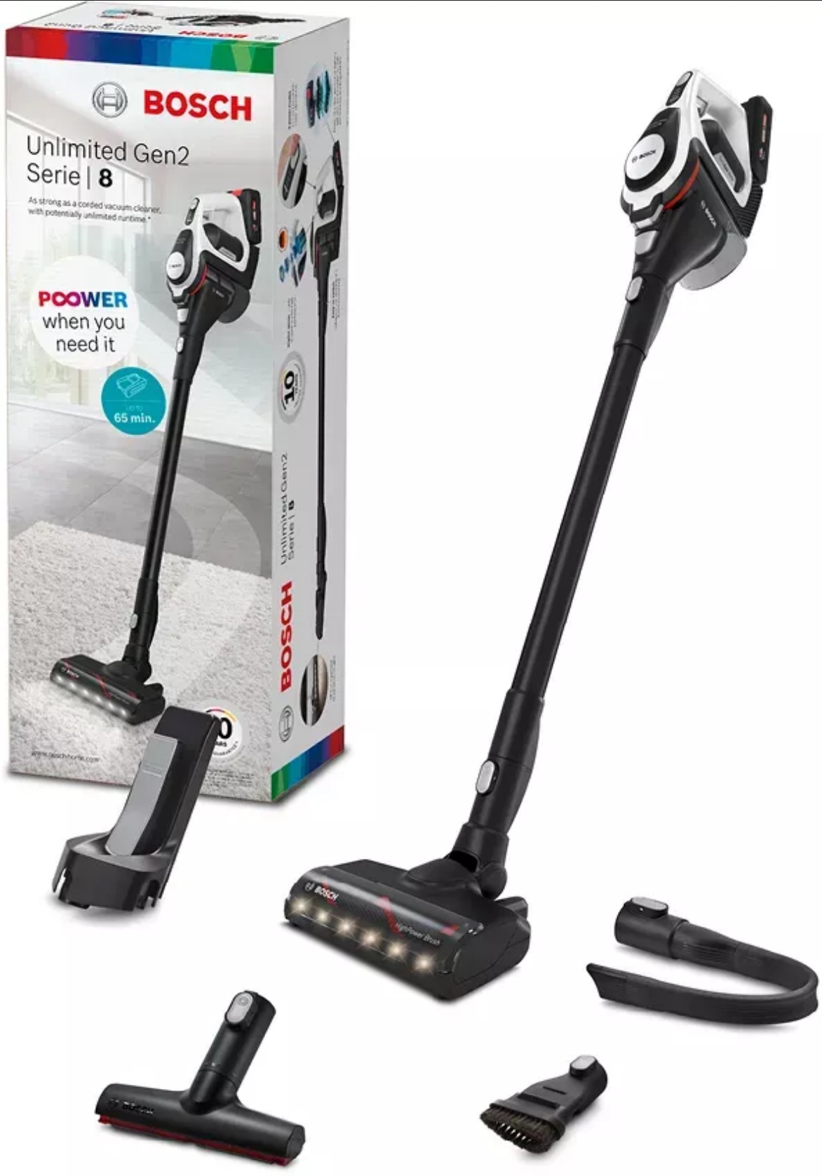 Bosch Unlimited 8 Gen2 BBS8214 Şarjlı Dikey Süpürge
